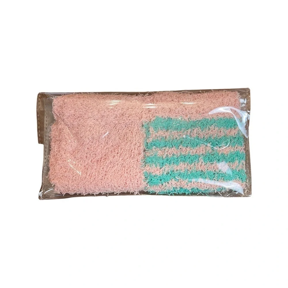 Set of 2 hand knit reusable scrubby washcloths